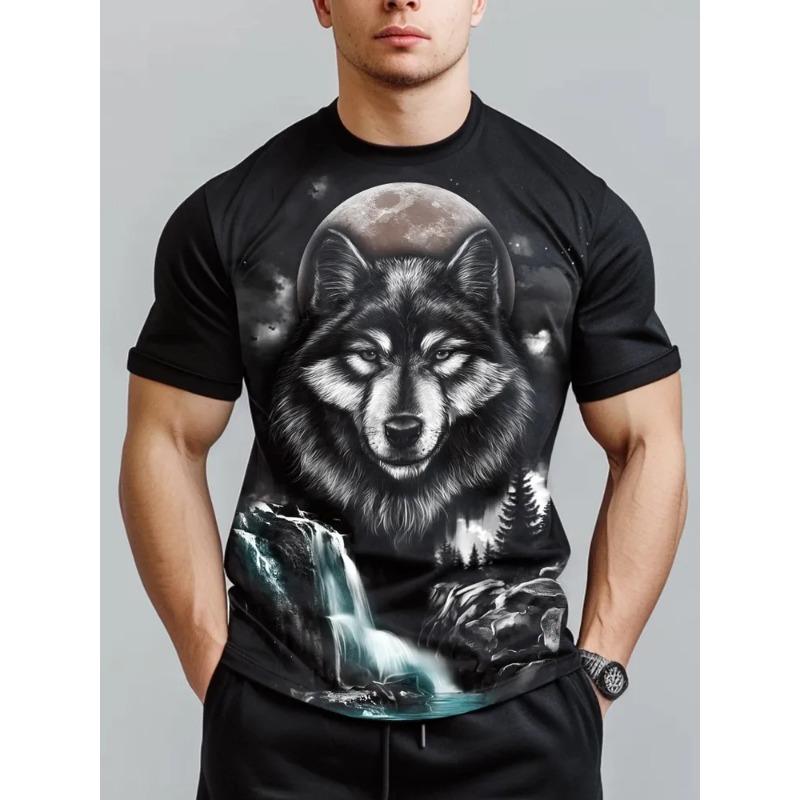 Men Cartoon Printed Short Sleeve O Neck T Shirt Summer Tees