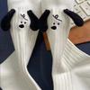 Womens Crew Socks ,LightWeight Thin Casual Calf Socks Cute Dog Ear Animal Socks Cotton Soft Stockings
