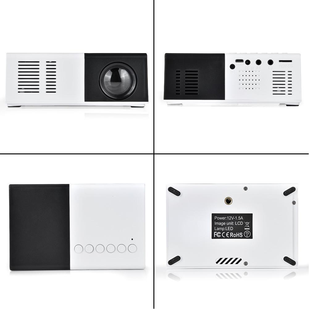 Mini LED Projector USB HDMI 1080P 2.0-Inch LCD Screen Projector with Cooling Holes