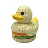 Hamburger Duck Figurine Resin Burger Duck Statue Novelty Desktop Duck Sculpture for Home Office Shelf Table Decoration