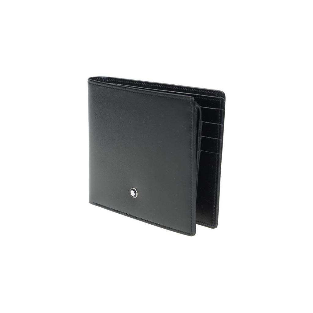 Montblanc Meisterstück Series Logo 14 Card Slot Smooth Leather Card Holder Wallet Men Wallet Black MB14095
