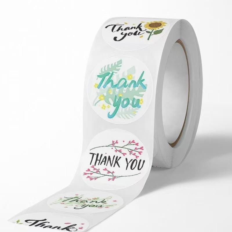 500pcs Simple white, thank you for the handmade decorative stickers. Thank you for ordering my store label stickers.Mother's Day