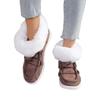 Large Size Cotton Shoes Women's Autumn and Winter New Round Head Lace-up Short Boots Plush Warm Fluffy Women's Shoes