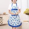 Baking Apron Soft Texture with Pocket Waterproof Sleeveless Anti-oil Ladies Fashion Cooking Apron for Kitchen