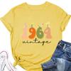 Casual Loose short sleeve Tshirt 1964 vintage printed Summer Ladies O neck fashion top