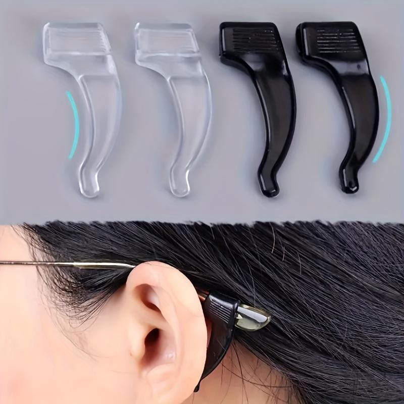 3 Pairs Silicone Anti-Slip Eyeglass Hooks-Comfortable&Secure Glasses Holders for Activities,Fashionable Design,Eyewear Accessory