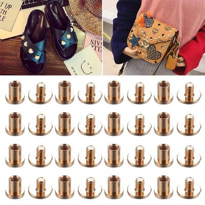 10sets Hats Crafts Decoration Nail Garment Scrapbooking Screw Nail Rivets Cloth Button Brass