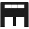 LED Headboard in Black with Oak Effect 120 x 18.5 x 103.5 cm