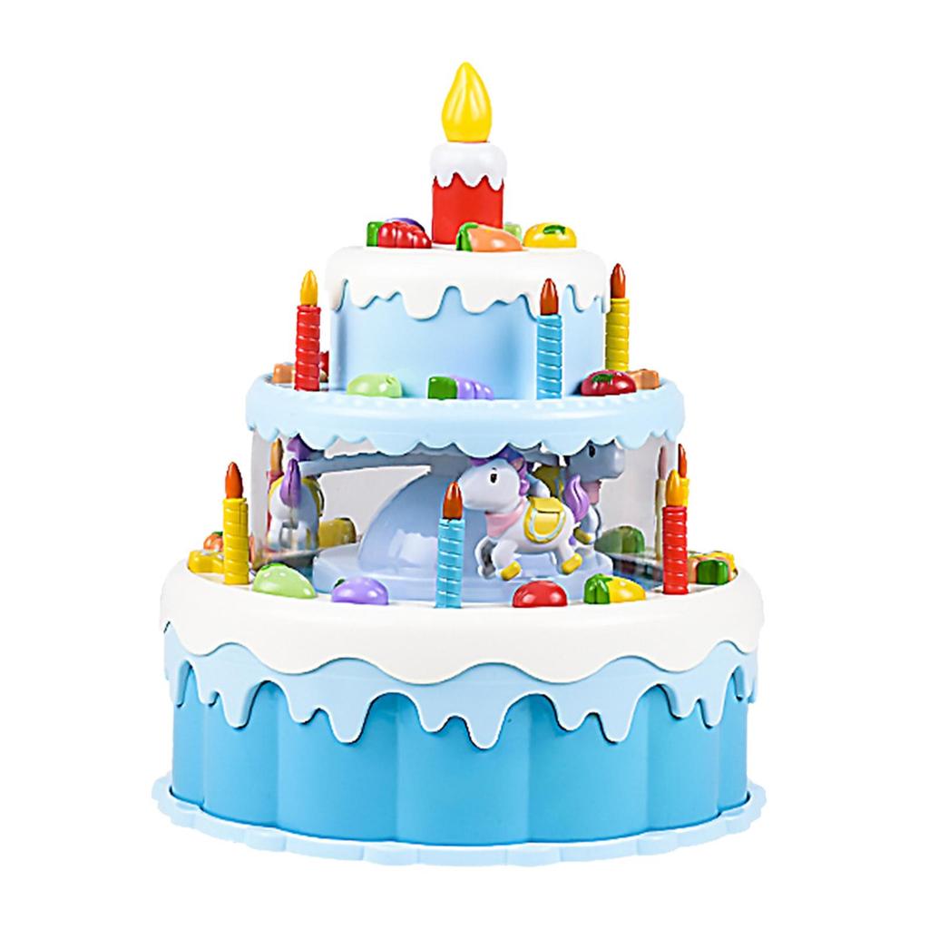 Birthday Cake Play, Making Wishes, Glowing Candles, Interactive Toy, Blowing Out Singing