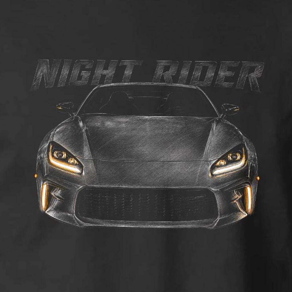 Night Rider Japanese Sports Coupe T-Shirt - Modern Turbo Street Performance Car Tee