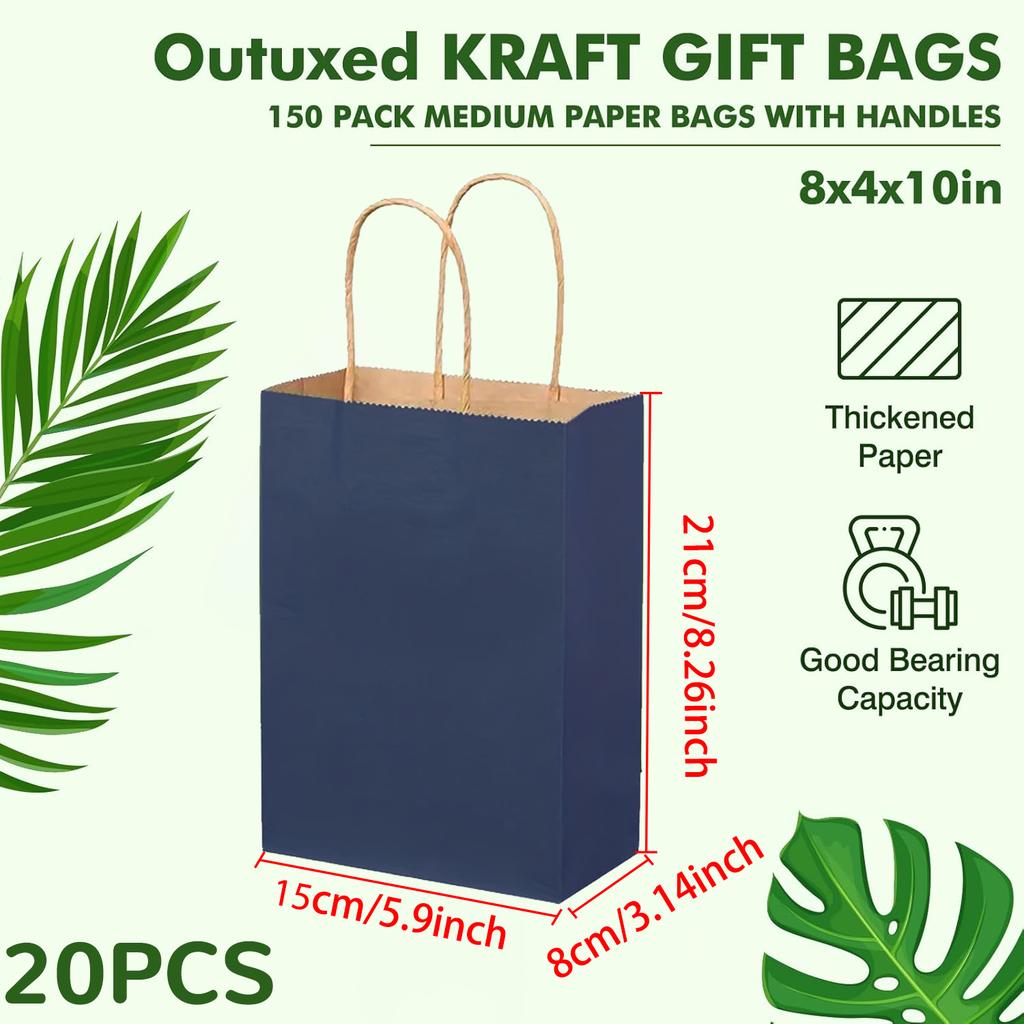 Paper Bags with Handles, Gift Bags Bulk, Retail Bags, Shopping, Milk Tea bags, Eco-friendly Portable Bags