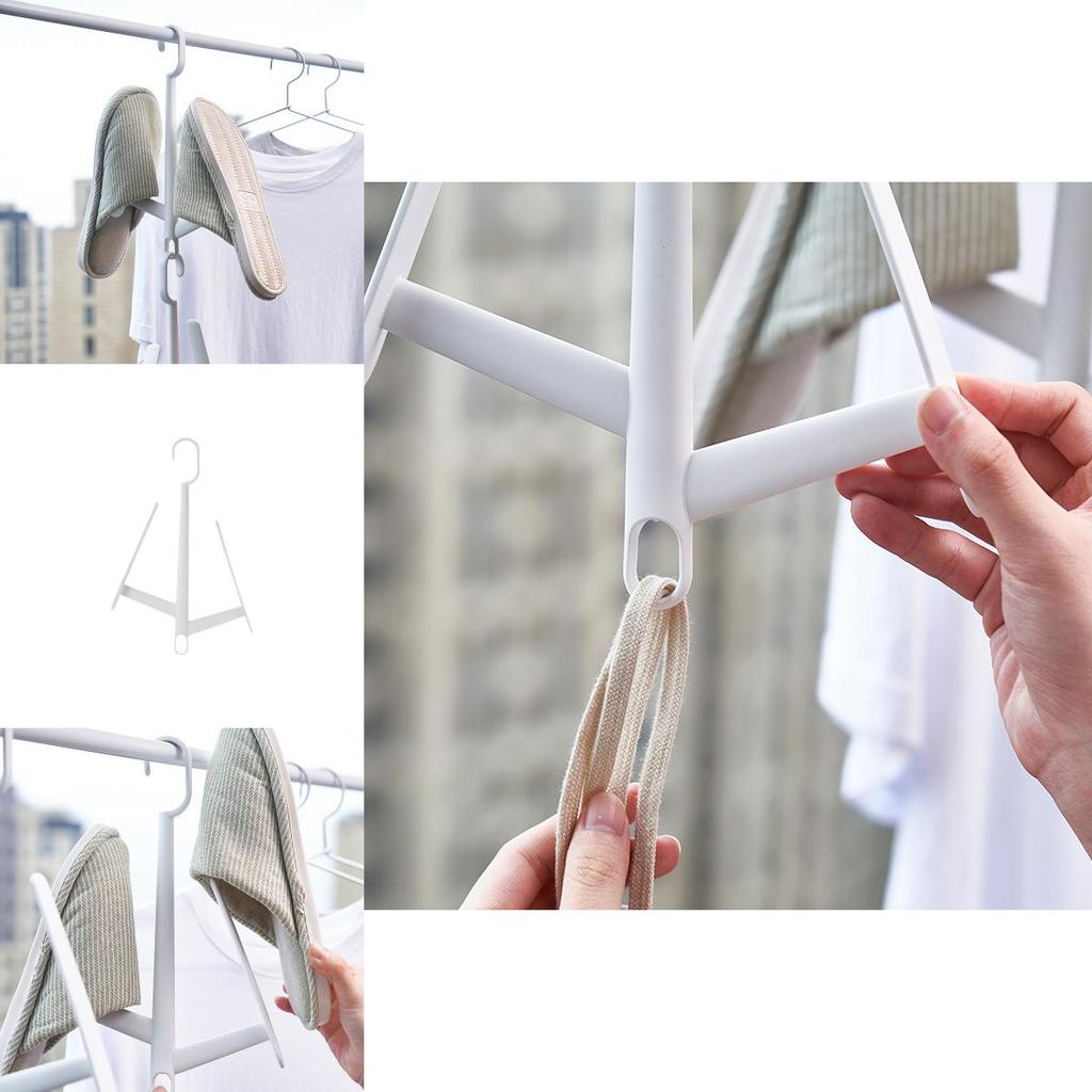 Japans Minimalistisch Schoendroogrek Creatief Balkon Hangend Schoenrek Wit Plastic