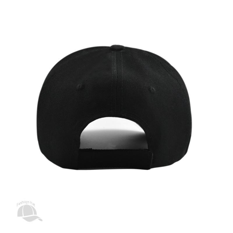 Korean Unisex Solid Color Embroidered Baseball Cap - Sun Protection