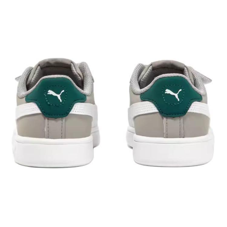 PUMA Smash 3.0 Buck Kids Sneakers Gray Green White 392040-06