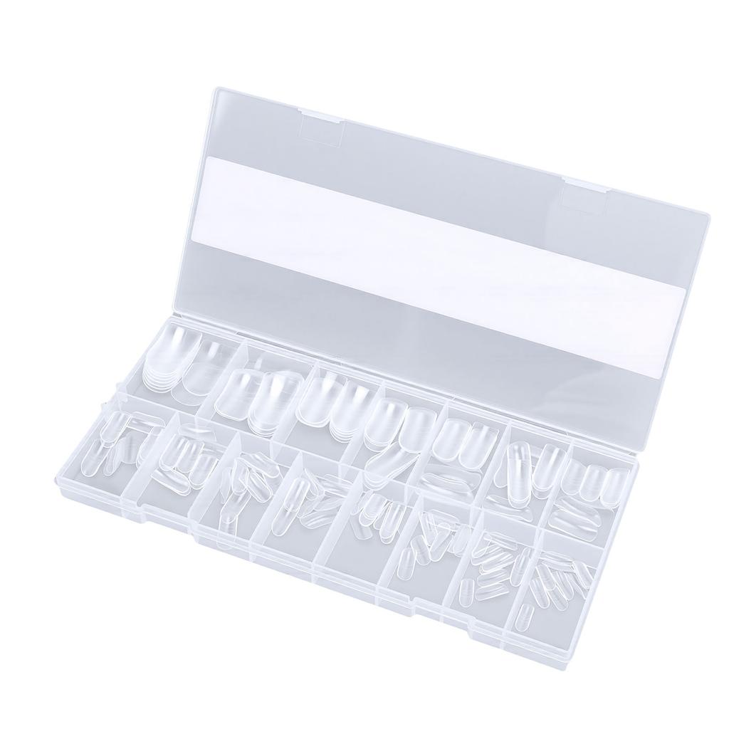 150 Pcs Toenail Forms Full Cover Clear Toenail Extension Full Cover Tips for Manicure   At Home