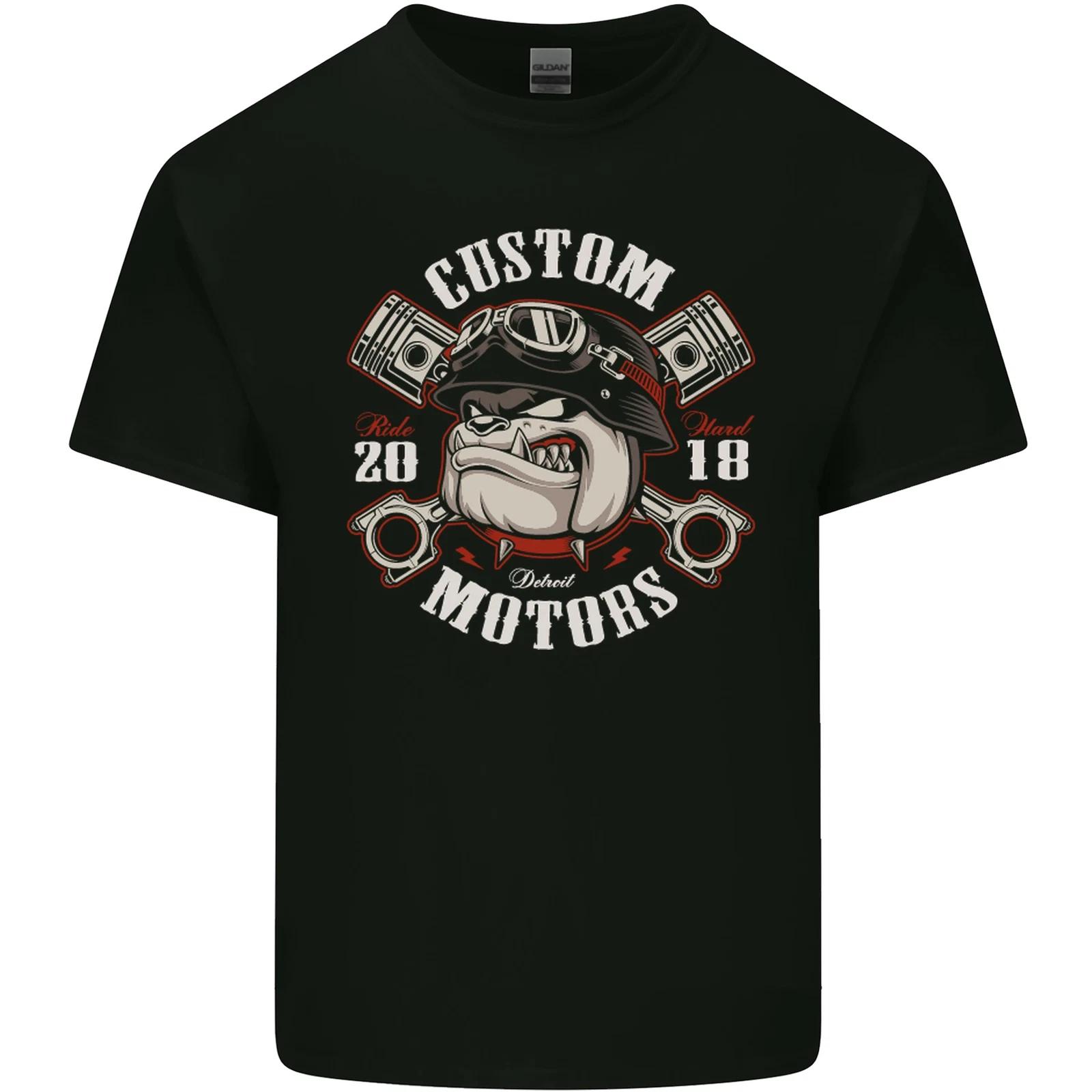 Bulldog Custom Motorcycle Motorbike Biker Kids T-Shirt Childrens S