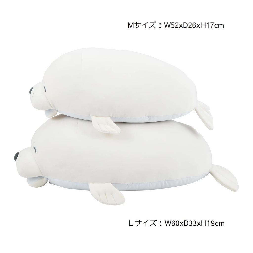 Livheart Cool Body Pillow, Premium Nemunemu Animals Kamukamuzu Daifuku Seal, Medium Size (Approx. 52cm), Cool to the Touch, Antibacterial, 94004-03
