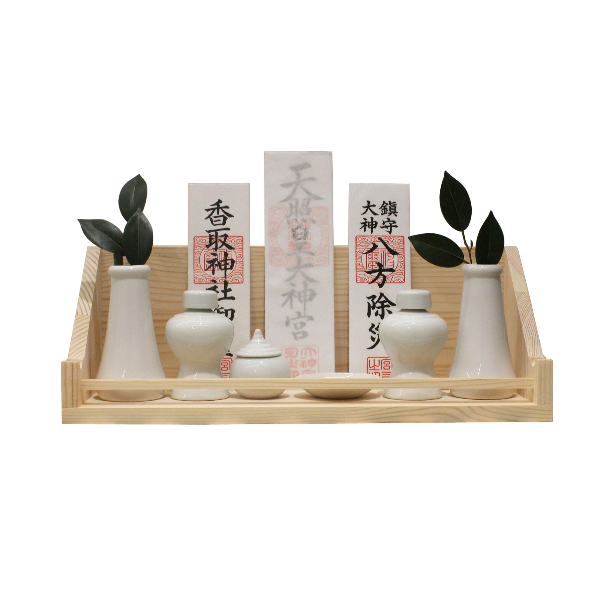 

YA-TANAITA-40 (Japan, Kamidana Type E) - Wall-Mounted Shinto Shrine Holder for Ancestral Shrines, Fuda, One Shrine, Three Shrines, and Cloud Designs