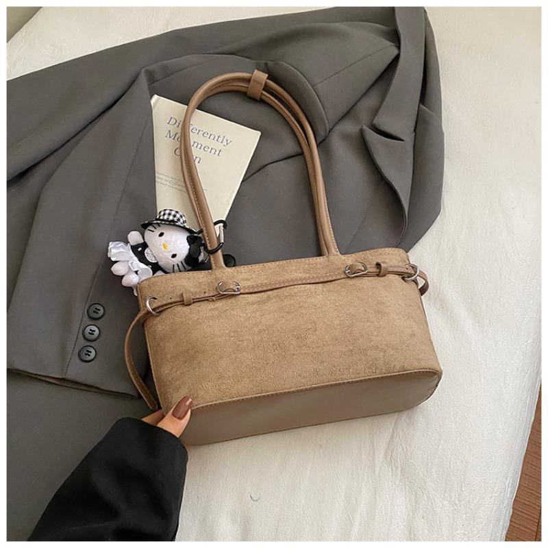 Autumn fashion retro suede underarm bag women's new fashionable high-value shoulder bag commuter handbag