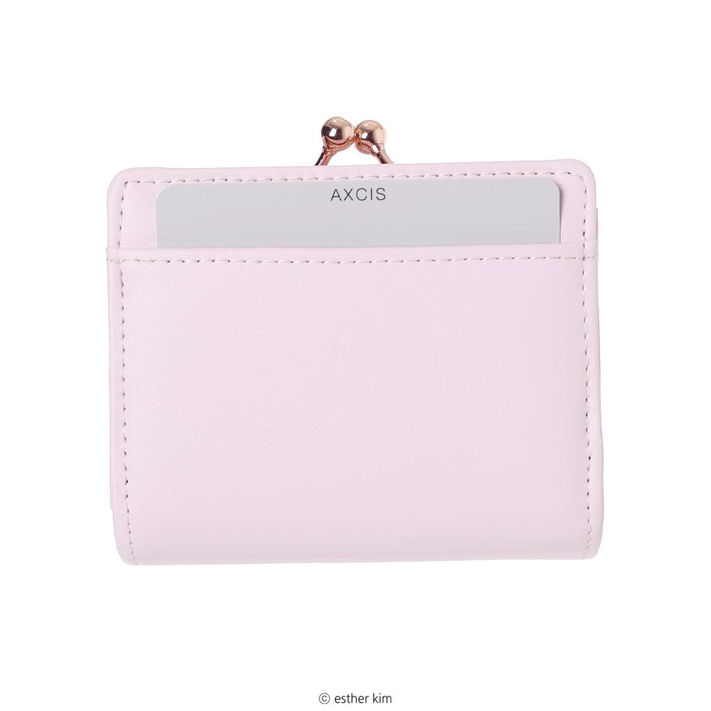 L25163 Esther Bunny Mini Wallet with Character Plate, Quilted Design, Holds 9 Cards, Coin Purse, 9cm X 10cm X 3cm, Domestic Sales Only (Pink)