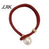 Faux Pearl Curtain Tieback 1Pc Tieback, Woven Rope Adjustable Holder, Stylish Windproof Ties Bead End Draperies Holder for Living Room Bedroom
