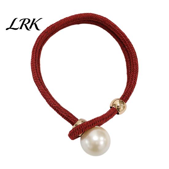 Faux Pearl Curtain Tieback 1Pc Tieback, Woven Rope Adjustable Holder, Stylish Windproof Ties Bead End Draperies Holder for Living Room Bedroom