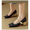Fashion Spring new light colored medium to single order shoes color blocked square toe versatile casual comfortable women's shoes