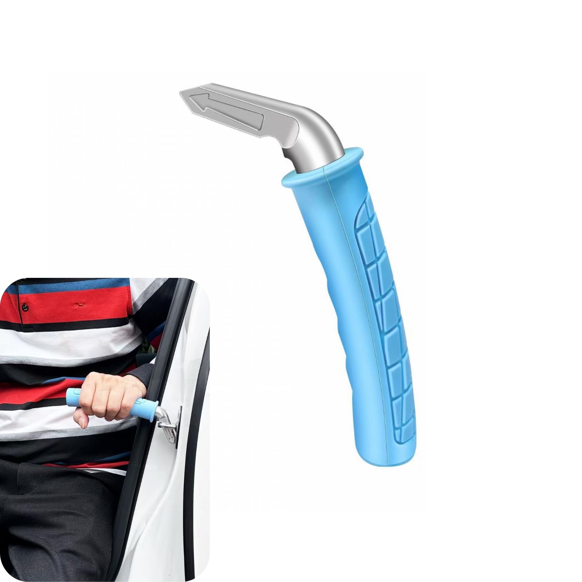 

Автомобильная ручка-поручень для помощи при посадке/выходе, ручка поддержки, поручень, автомобильная ручка синий