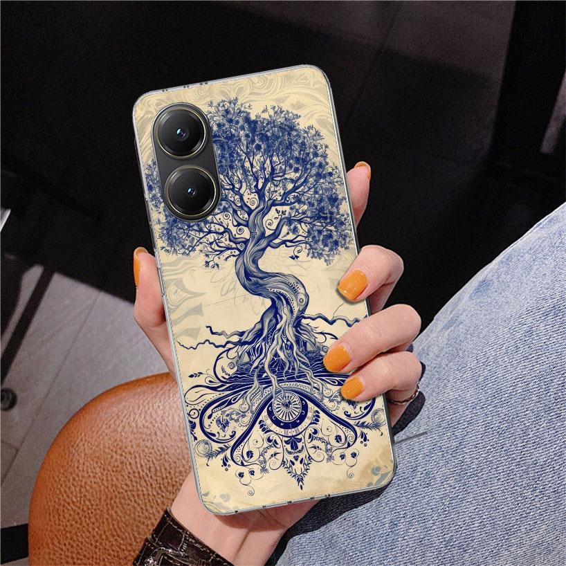 Tree of Life Space Phnoe Case for Xiaomi Poco X5 X6 X7 Pro X4 Gt F7 Ultra M8 M7 Redmi 15C 15 13C 13 12C 12 Unique Cover Coque Po