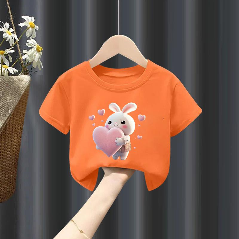 Children's Modal T-shirt Short Sleeve Animal Print Summer Top for Girls Boys - Summer New Clothes