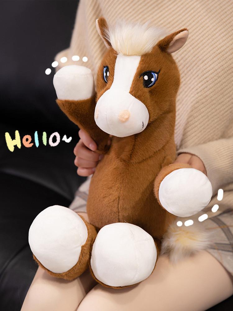 Horse Plush Doll With Pp Cotton Filling For Home Decor And Playtime