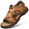 2024 New Leather Cowhide Men Sandals Summer Quality Beach Slippers Casual Sneakers Outdoor Beach Shoes Large Size