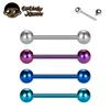 1/10pcs F136 Implant Grade Titanium Internal Thread Barbell Straight Piercing 14G 16G Bar Tongue Nail Lip Industrial Anodized