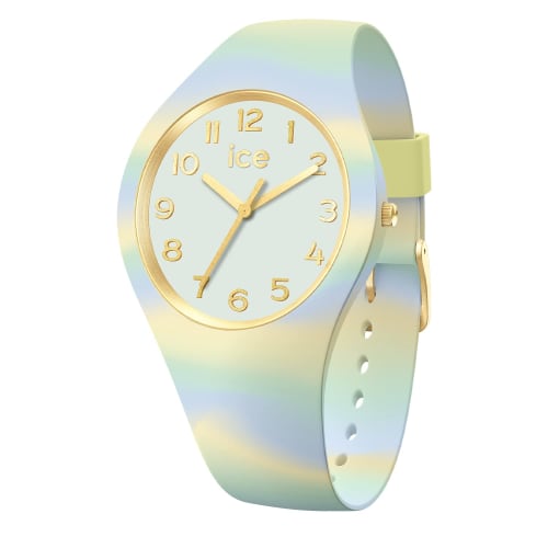 

ICE WATCH ICE Tie and Dye Small Watch, 34mm, with Silicone Rubber Strap, 020949, Women s, Officially Imported, Fresh Mint