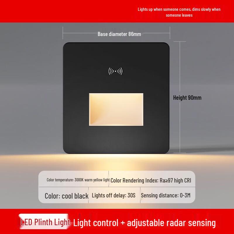 

Embedded LED Corner Stair Night Light