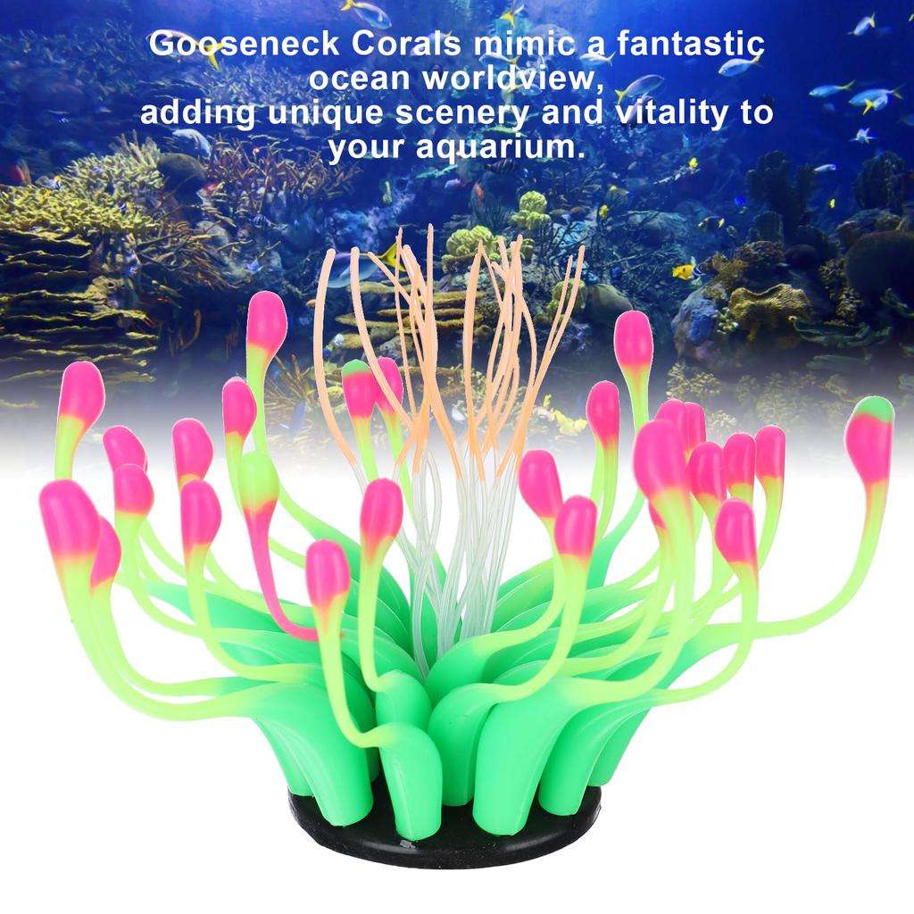 Artificial Coral Silicone Simulation Water Plant Aquarium Fish   Decoration Ornament