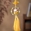 Car Lucky Cat Blessing Plate Rearview Mirror Ornament for Women's Safety