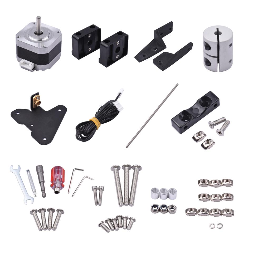 3D-skriverdeler for Ender 3 Dobbel Z-akse Oppgraderingssett DIY-sett Med Skrue Steppermotor for Creality Ender 3 V2 Ender 3 Pro CR10