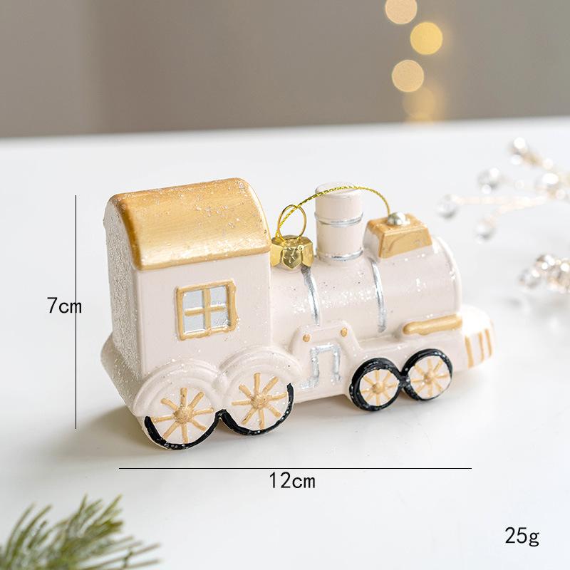 Christmas Tree White Supplies Bell Car Snowflake Nutcracker Soldier Pendant 2024 Christmas Decoration 2025 New Year Eve Decors