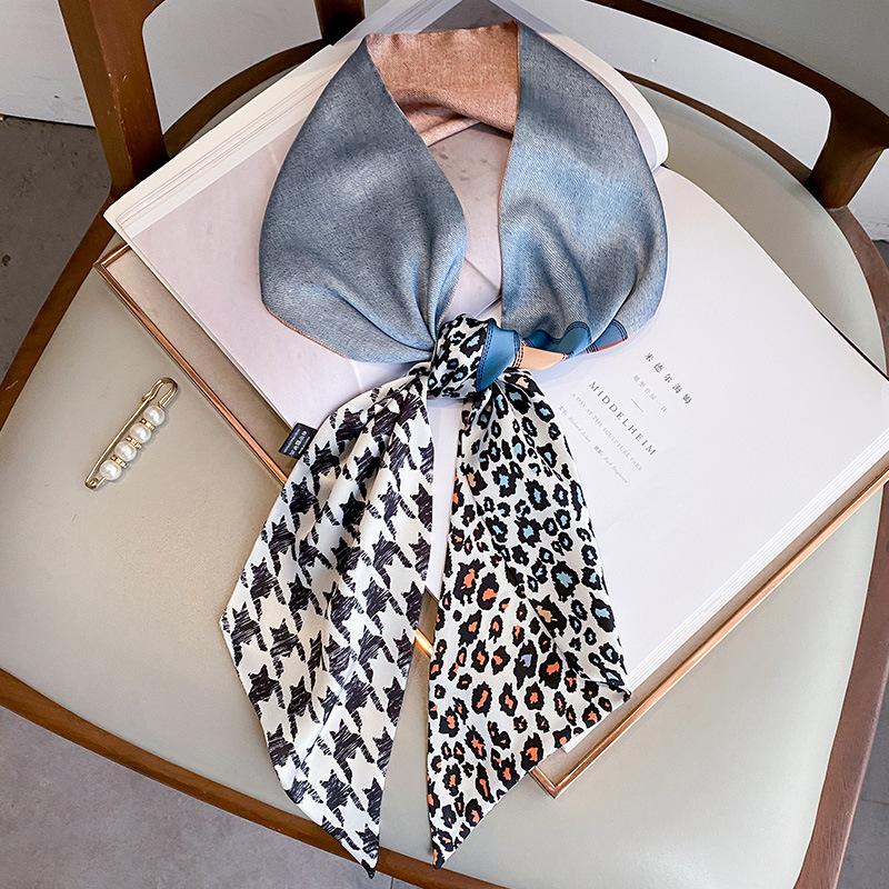 

Long Silk Scarf Bag Tie Lady Neck Skinny Scarves Hairband Foulard Print Brand Lady Neckerchief Ribbon Summer New 15X150CM