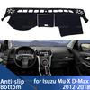 Armaturenbrettabdeckung Auto Armaturenbrettmatte Teppich für Isuzu Mu X D-Max 2012-2018 Sonnenschutz Schutzkissen Rutschfeste Zubehör
