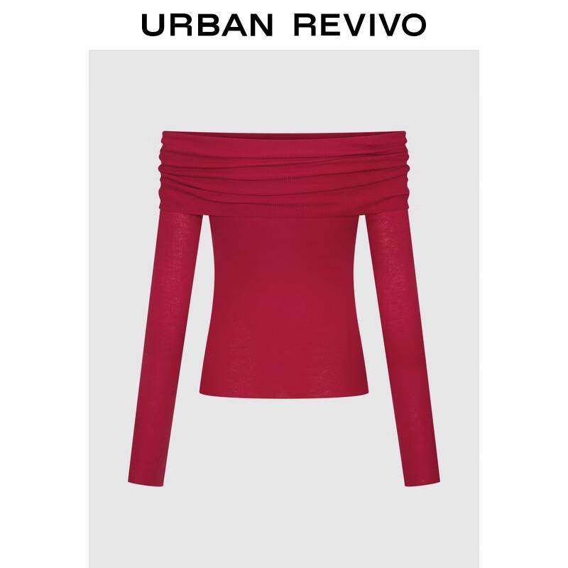 

Женский осенний топ с открытыми плечами в рубчик от UR XL