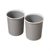 Large Trash Can Waste Bin, Pressure Ring, Kitchen, Bathroom, Office Quiet Gray 2pcs