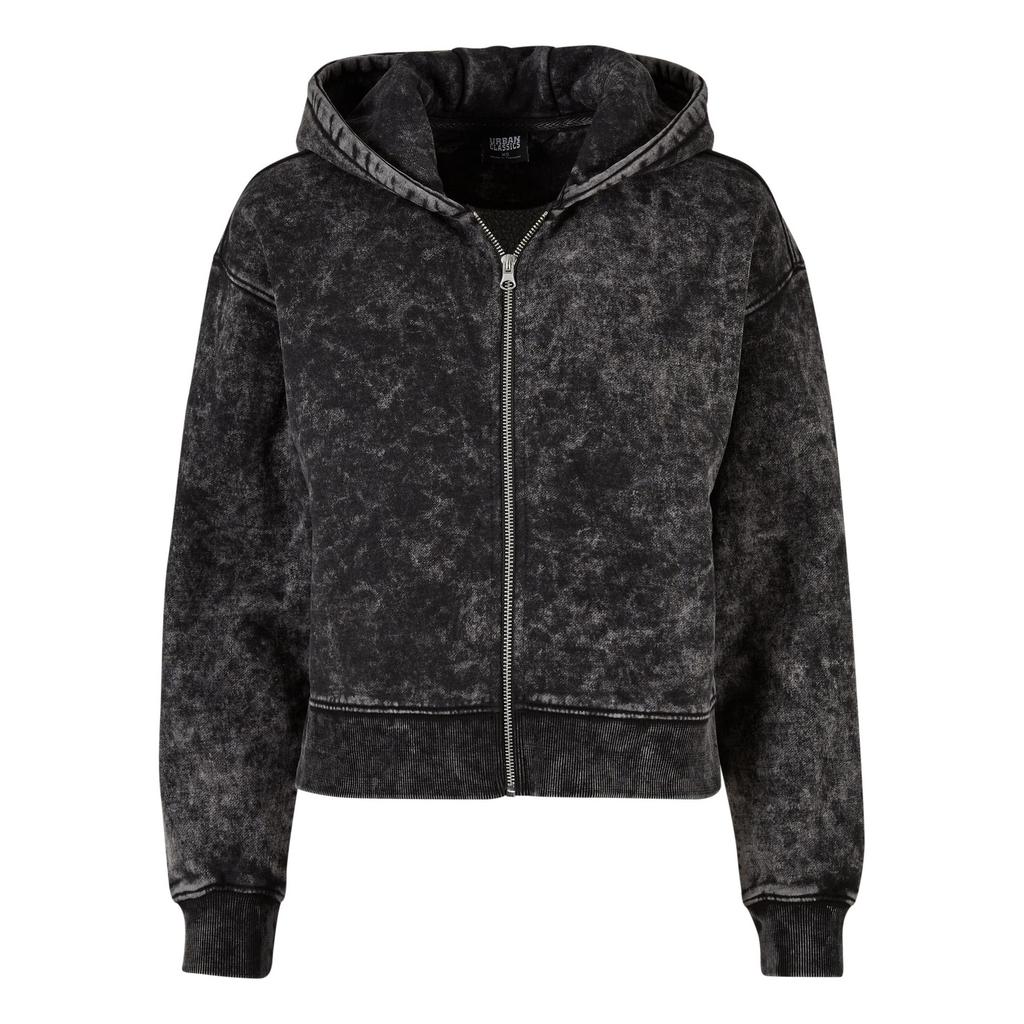 Urban Classics Womens/Ladies Washed Towelling Short Oversized Full Zip Hoodie