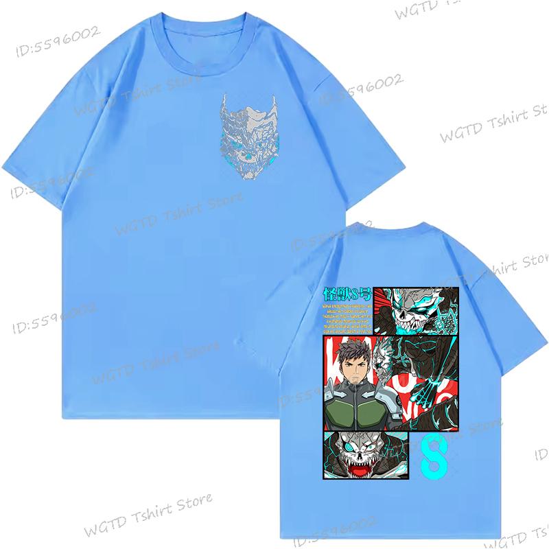 Japan Anime Kaiju No 8 T-shirts for Men Harajuku Vintage O-Neck Short Sleeve Tee Men Women Monster 8 Fashion Casual Tops Tees