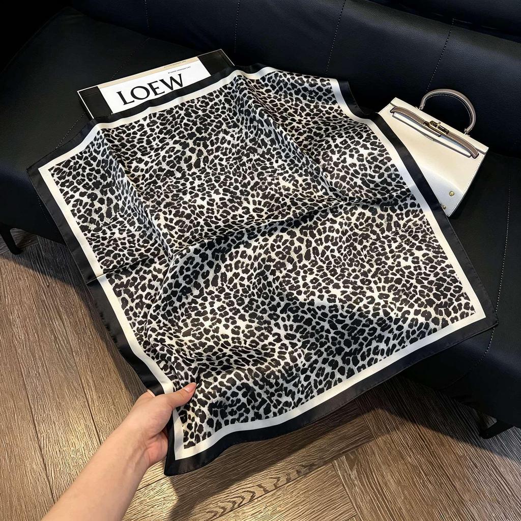 Elegant Silk-Style Square Scarf: Fashionable, Professional Decorative Shawl for Women