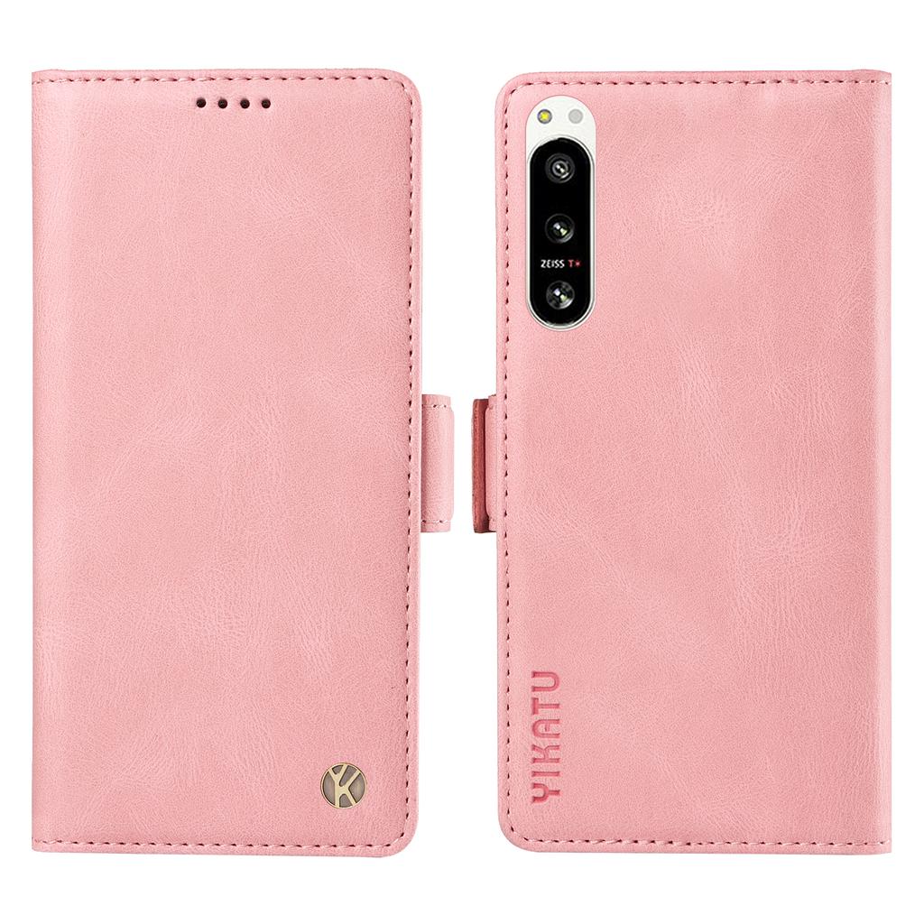 Brieftaschen-Handyhülle aus Nubuk-PU-Leder mit Kartenfächern und seitlicher Schnalle für Sony Xperia 10 IV, Xperia 1 IV, Xperia 5 IV, Xperia 1 V, Xperia 10 V, Xperia 1 III ...