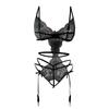 Ladies Erotic Lingerie Sexy Strap Lace Hollow  Set Without Steel Rings
