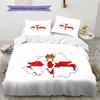 Flag Pattern Bedding,Quilt Set Quilt Cover Pillowcase Home Birthday Gift(1 * Duvet Cover + 2 * Pillowcase, Without Core)