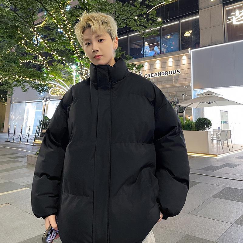 Men's Trendy Winter Cotton Jacket 2024 - Stand-up Collar, Loose Fit, Youthful Style